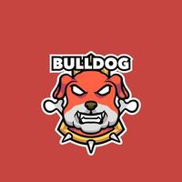 bulldog mascotte logo ontwerp vector