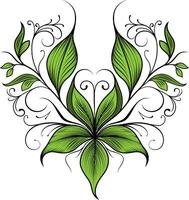 decoratief bloemen element. hand getekend vector illustratie