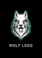 wolf hoofd logo vector