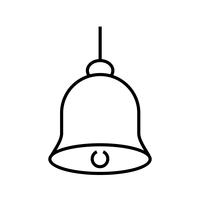 Bell lijn zwart pictogram vector