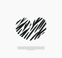 liefde zebra logo ontwerp sjabloon vector