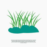 gras en steen illustratie elementen vector