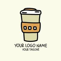 cafe of koffie logo sjabloon vector