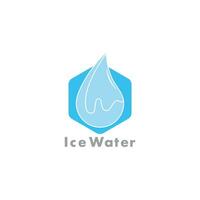 ijs kubus water gemakkelijk meetkundig Doorzichtig ontwerp symbool logo vector
