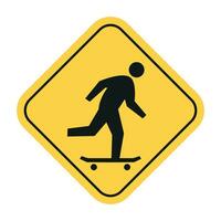 schaatser weg teken bord illustratie. vector