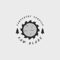 timmerwerk logo wijnoogst vector illustratie sjabloon icoon grafisch ontwerp