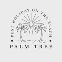 palm boom lijn kunst logo vector symbool illustratie grafisch ontwerp