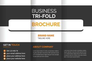 tri vouwen brochure ontwerp met ruimte vector