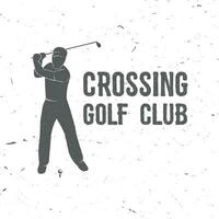 golf club concept met golfspeler silhouet. vector