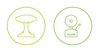 explosie en alarmen icoon vector