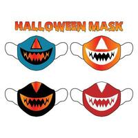halloween maskers vector tekenfilm reeks geïsoleerd Aan een wit achtergrond.