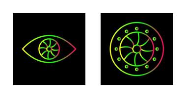 oog en optisch middenrif icoon vector