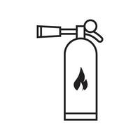 brand brandblusser icoon vector