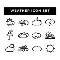 weer icon set vector