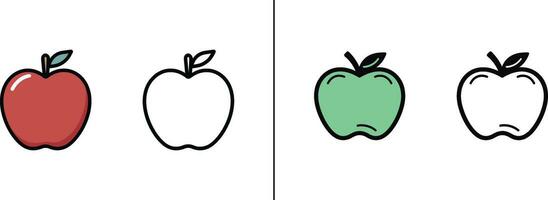 appels in overvloed vector elementen naar toevoegen een plons van kleur naar uw ontwerpen.