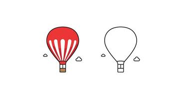 grillig heet lucht ballon avontuur vector elementen voor dromerig ontwerpen en reislust thema's.