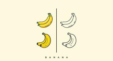 vieren gezond aan het eten met banaan vectoren perfect voor voeding en levensstijl kunst.