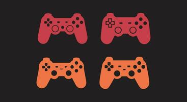 gamepad in overvloed geassorteerd spel controleur vector reeks voor creatief ontwerpen