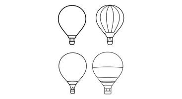 onderzoeken de vrijheid van de luchten met heet lucht ballon vector illustraties.