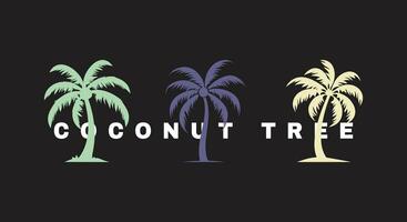 eiland gevoel kokosnoot boom vector elementen voor strand themed artwork