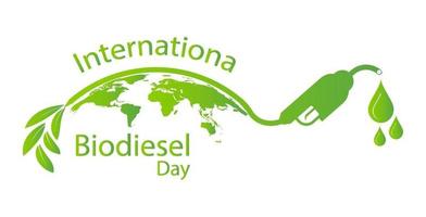 internationale biodieseldag.10 augustus.voor ecologie en milieu vector