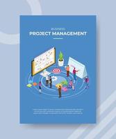 projectmanagement mensen staan handdruk deal vector