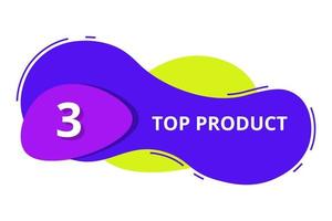 top 3 productbannerlijst voor moderne sjabloonbanner vector