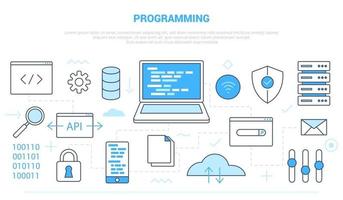 programmeercode software-ontwikkelingscampagne vector