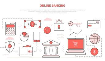 online bankconcept met laptop en online winkelen vector