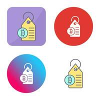 bitcoin etiket label vector icoon