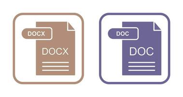 docx en doc icoon vector