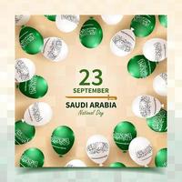 Saoedi-Arabië nationale feestdag social media post vector