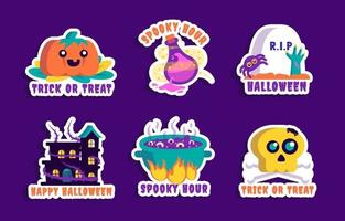 trick or treat-stickercollecties vector