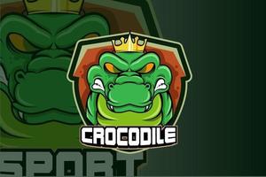 krokodil mascotte logo vector