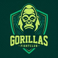 Gorilla Mascot embleem ontwerp vector