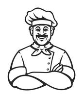 Gelukkig chef-kok Vector Icon