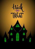 halloween poster a0-formaat handgeschreven inscriptie trick or treat vector