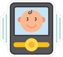 baby toezicht houden op vector icoon