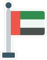 Dubai vlag vector icoon