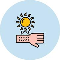 zonnebrand vector pictogram