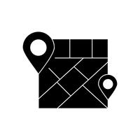 Maps glyph black-pictogram vector