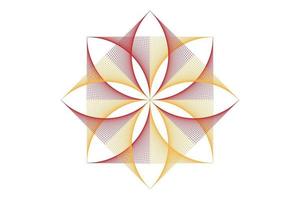 lotusbloem mandala, zaad van het leven symbool heilige geometrie logo mandala vector