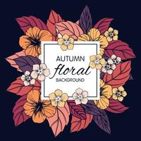 herfst bloemen kaart en banier ontwerp vector