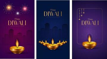 gelukkig diwali sociaal media post voor advertentie, toestand wensen, banier, groet kaart vector