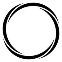 ronde kromme kader 4 sectoren maan ornament cirkel grens tekening vector