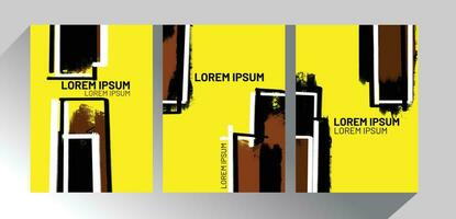 geel en zwart samenstelling voor spandoeken, affiches, kaarten, brochures, flyers, folders, sociaal media en miniatuur vector