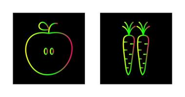 appels en wortels icoon vector