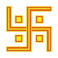 satiya symbool in oranje en geel kleur vector