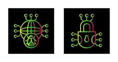 globaal malware en cyber verdediging icoon vector