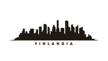 Helsinki horizon en oriëntatiepunten silhouet vector